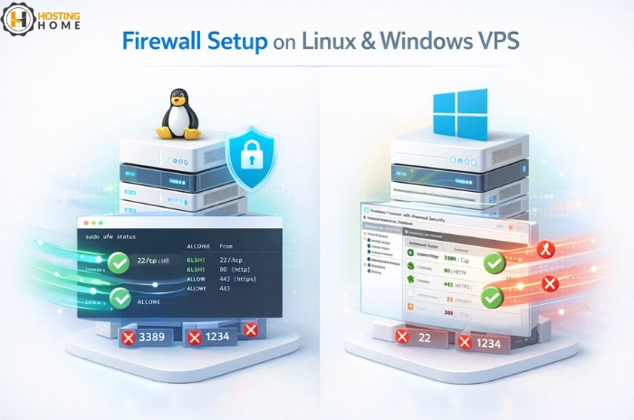 Firewall Setup on linux & Windows VPS