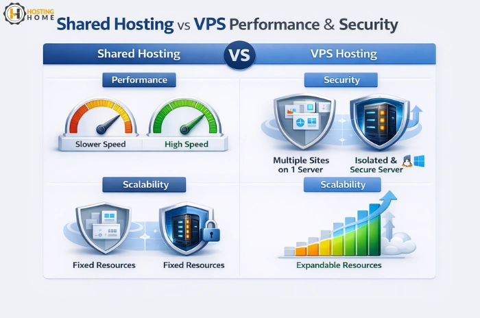 Shared Hosting vs VPS Performance & Security